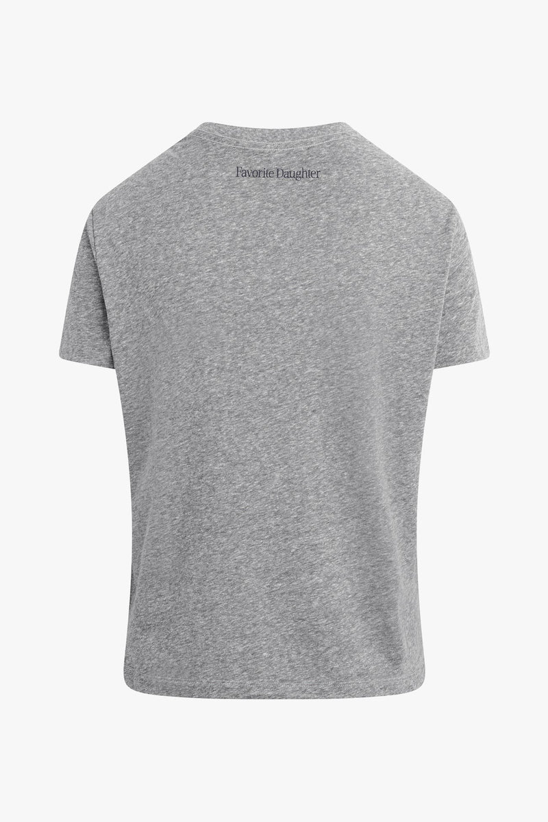 favorite daughter the boy mom tee heather grey navy