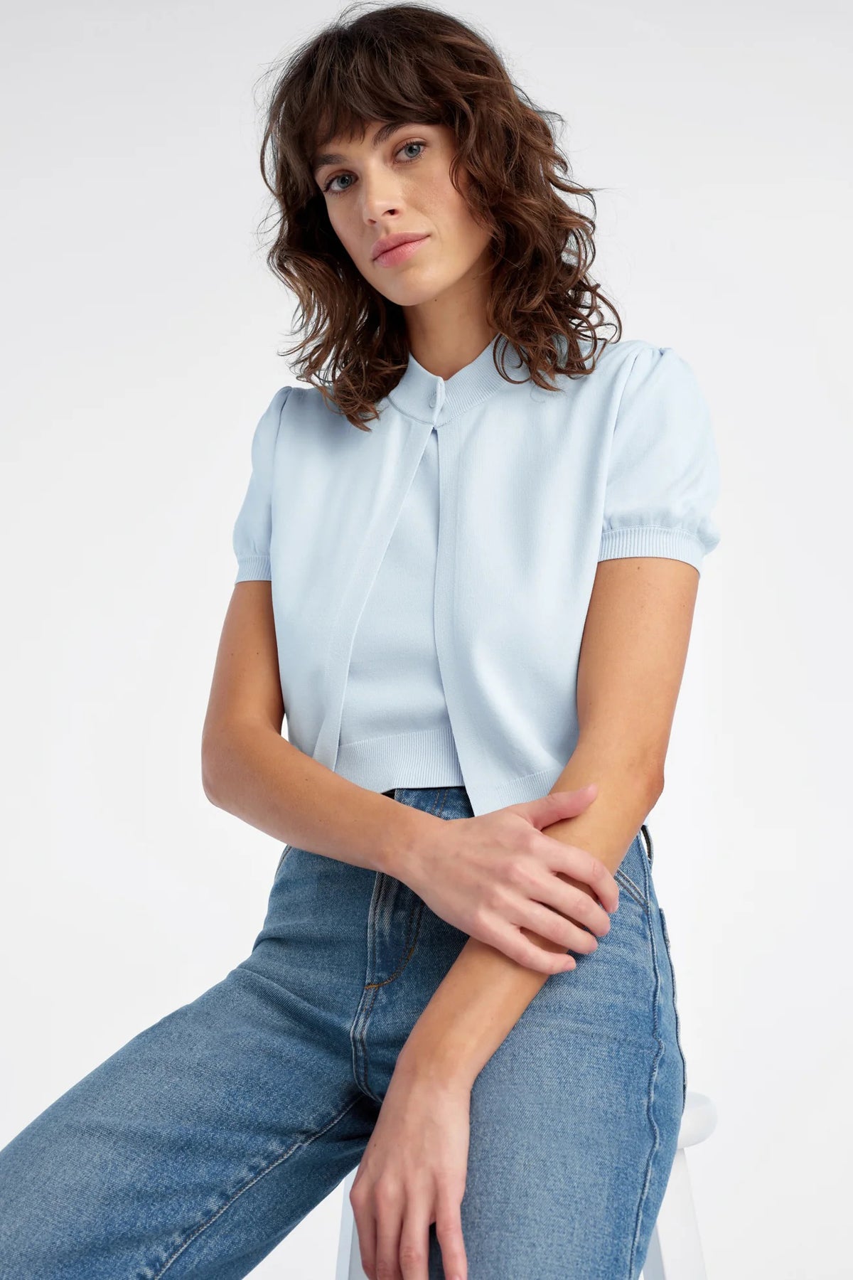 favorite daughter the cecilia cardigan sky blue