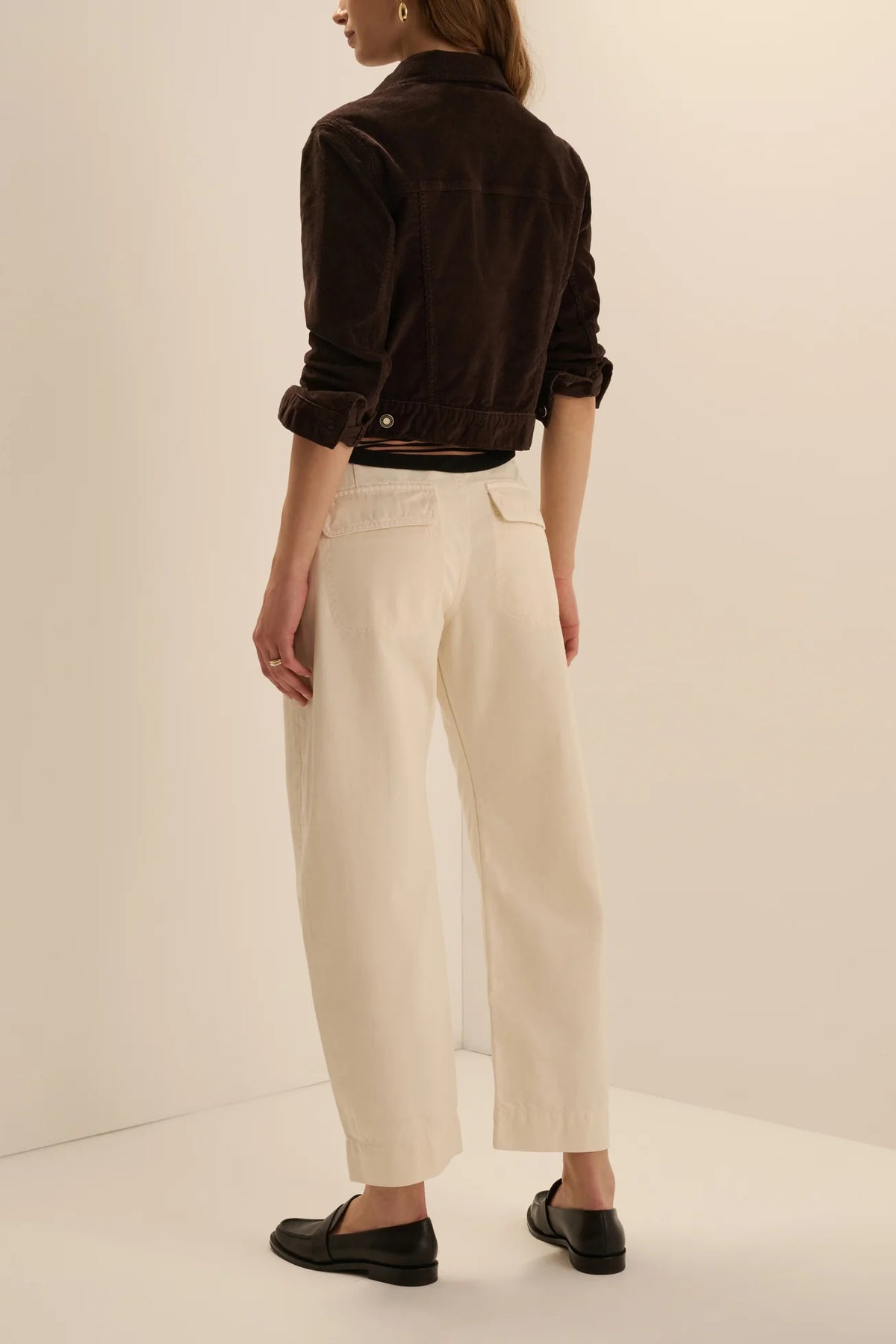 favorite daughter the cord trucker jacket espresso