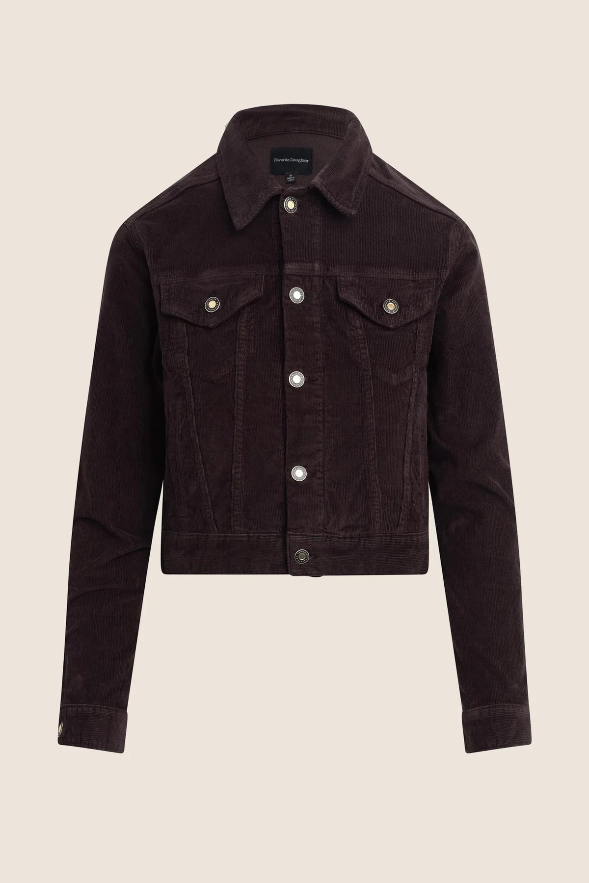 favorite daughter the cord trucker jacket espresso