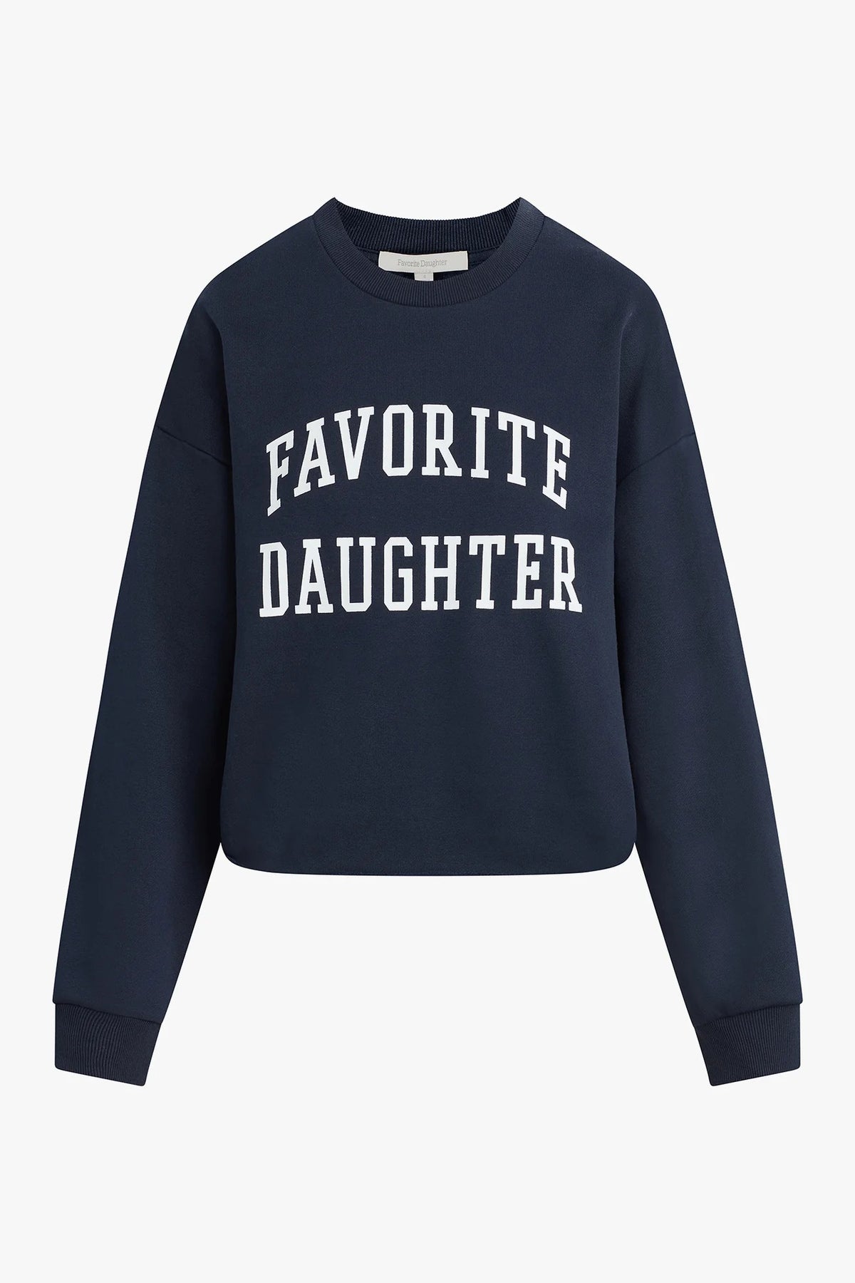 favorite daughter the cropped collegiate sweatshirt navy