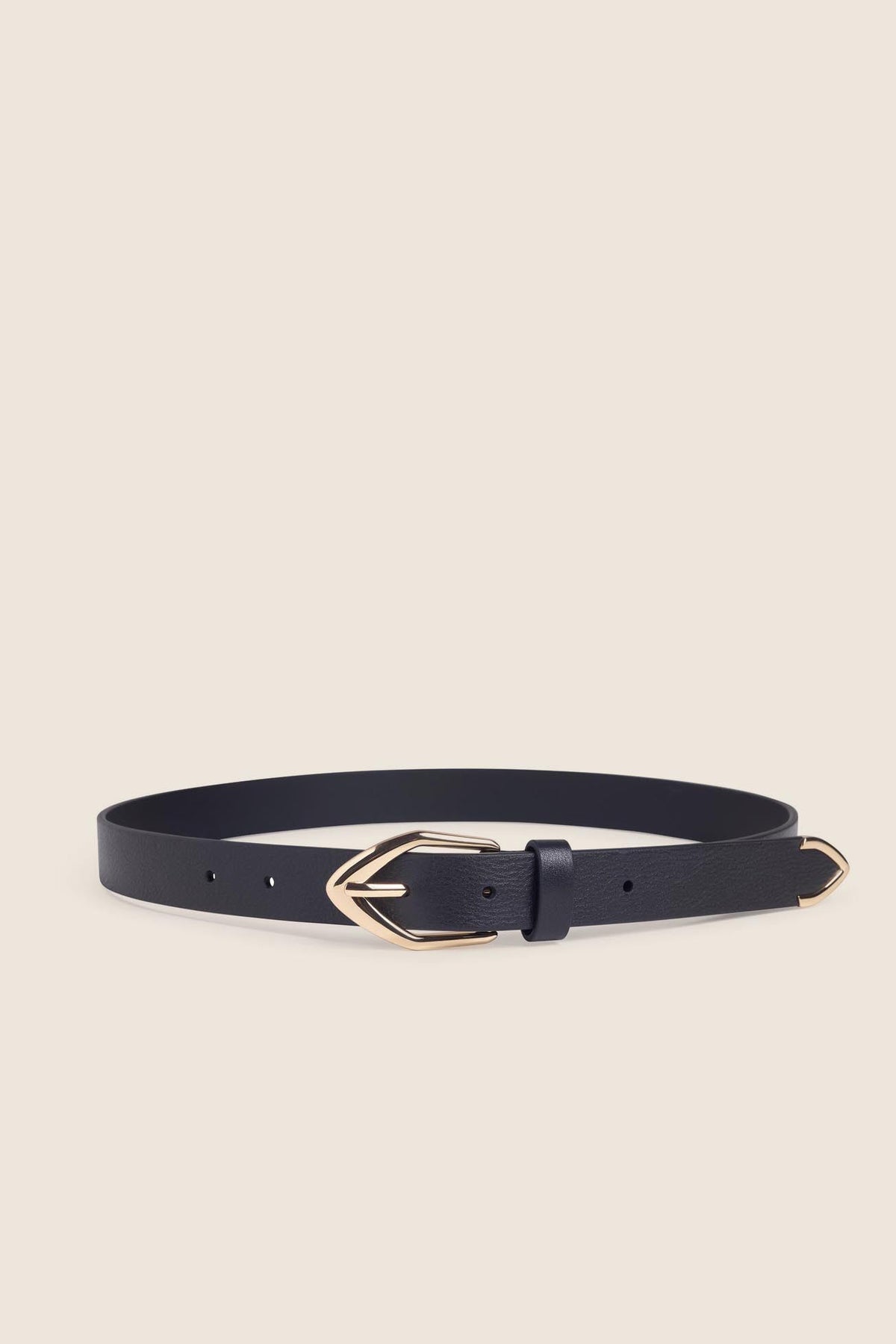favorite daughter the dakota belt black polished gold