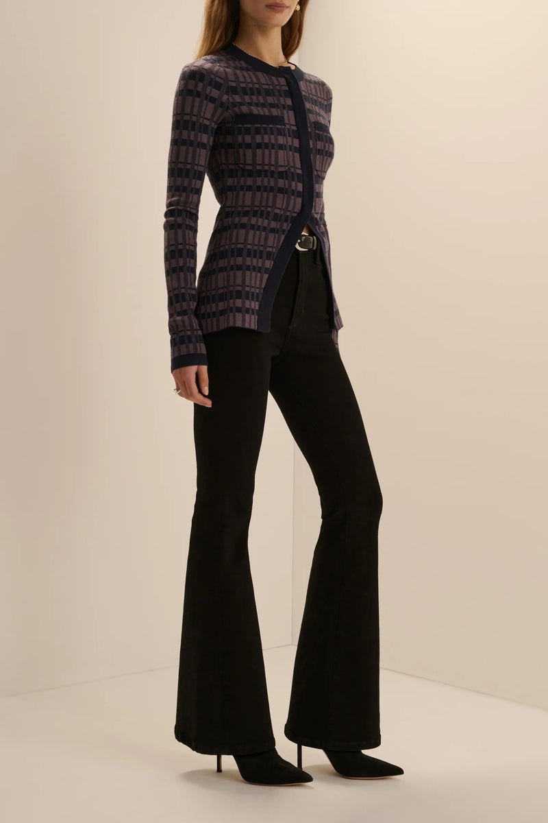 favorite daughter the draper cardigan navy plaid