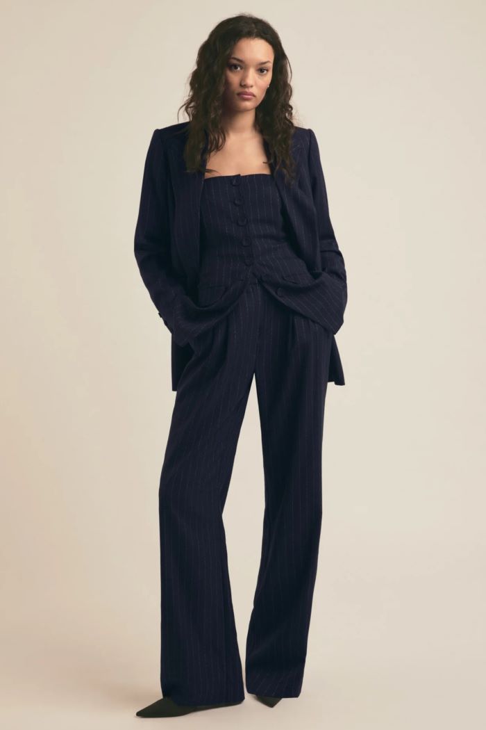 favorite daughter the dream favorite pant navy pinstripe 