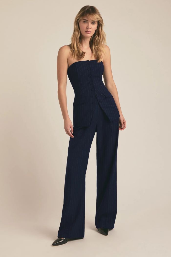 favorite daughter the dream favorite pant navy pinstripe 