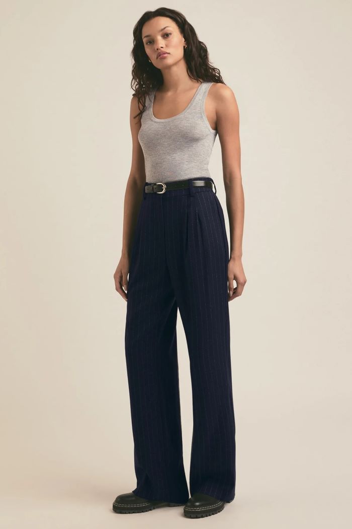 favorite daughter the dream favorite pant navy pinstripe 