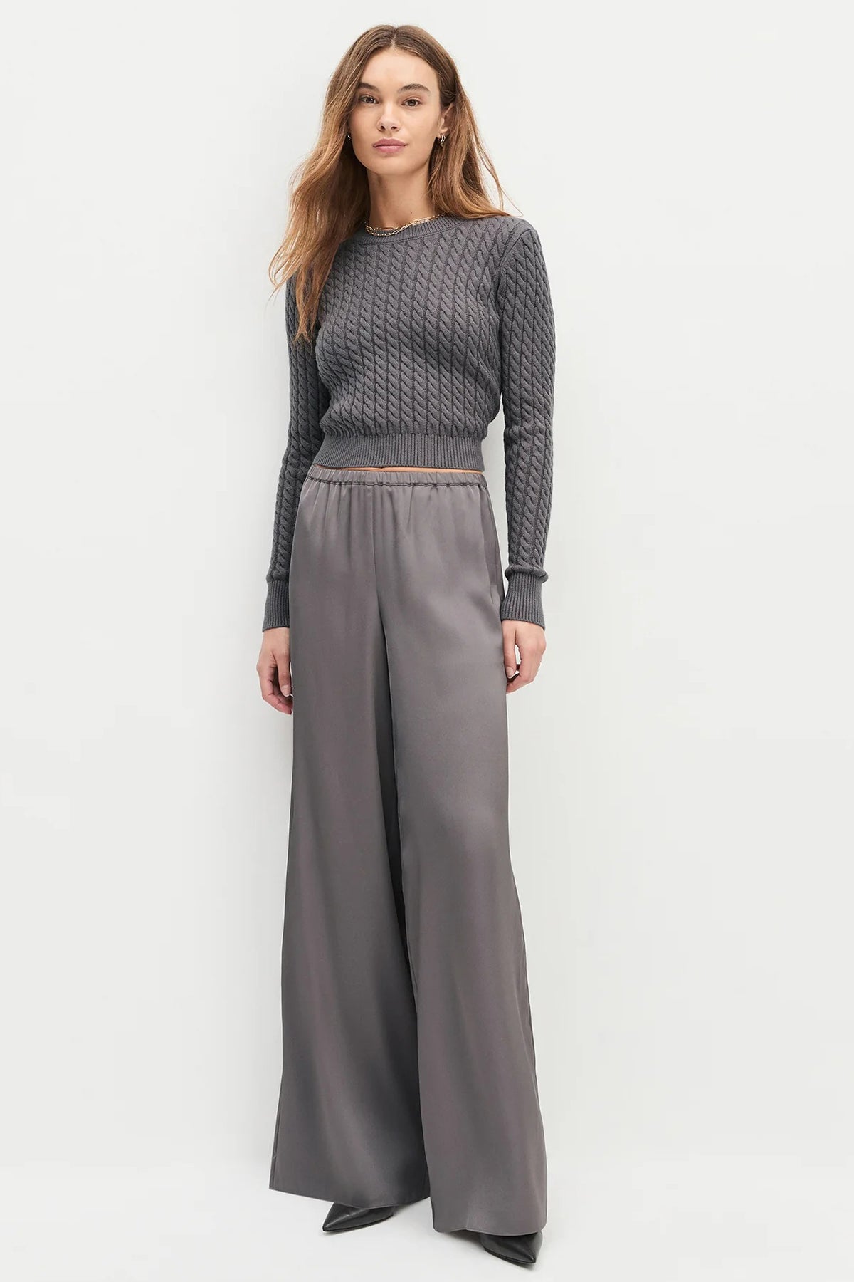 favorite daughter the feel good sweater grey shadow