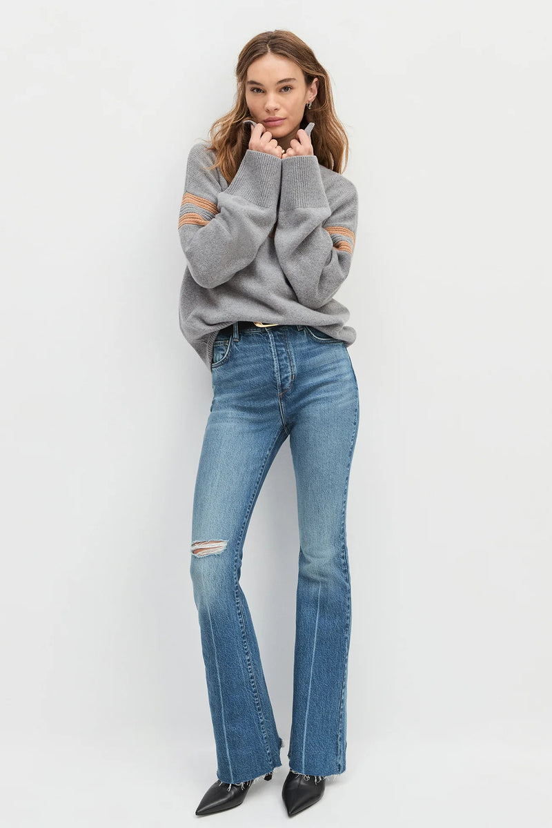 favorite daughter the grace sweater grey combo