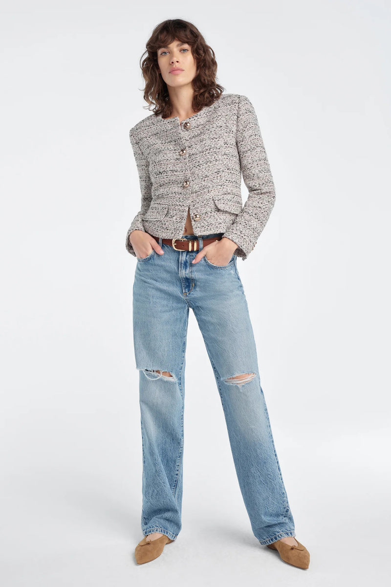 favorite daughter the lady jacket pink tweed