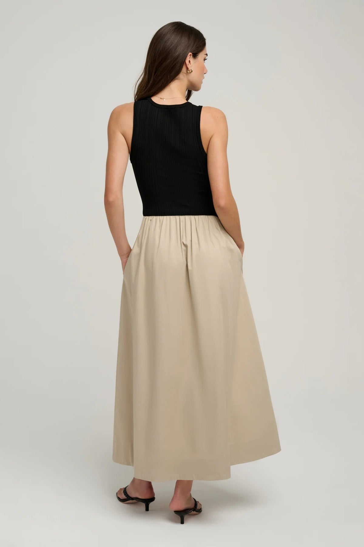 favorite daughter the lennon dress black khaki