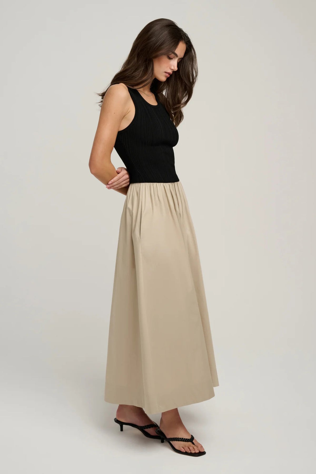 favorite daughter the lennon dress black khaki