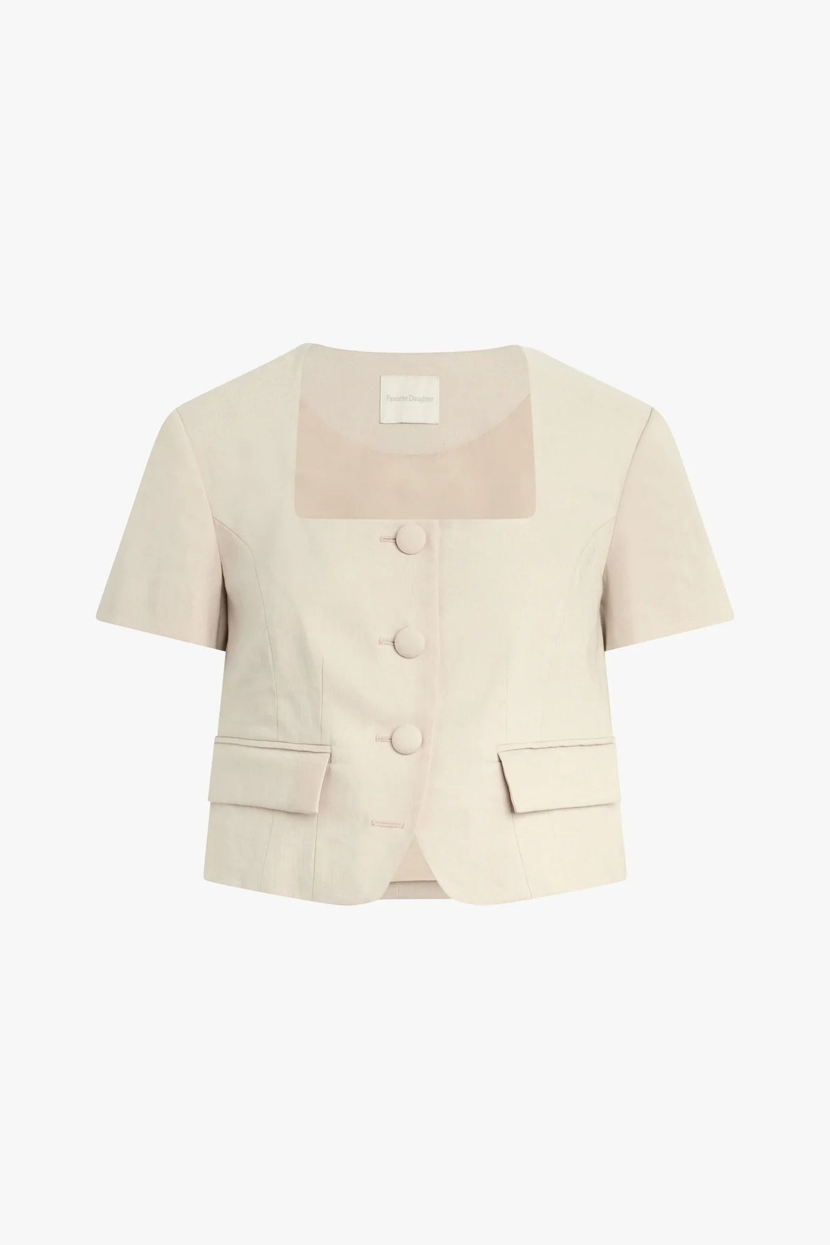 favorite daughter the mayfair linen top khaki