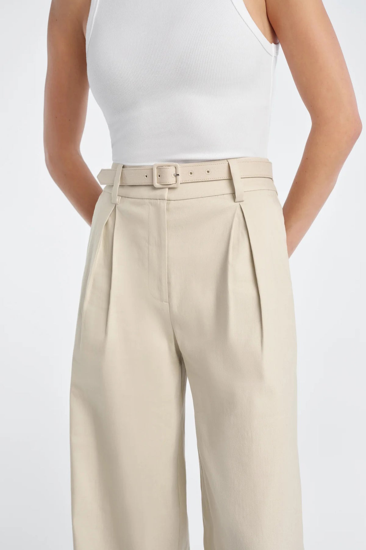 favorite daughter the miranda linen pant khaki