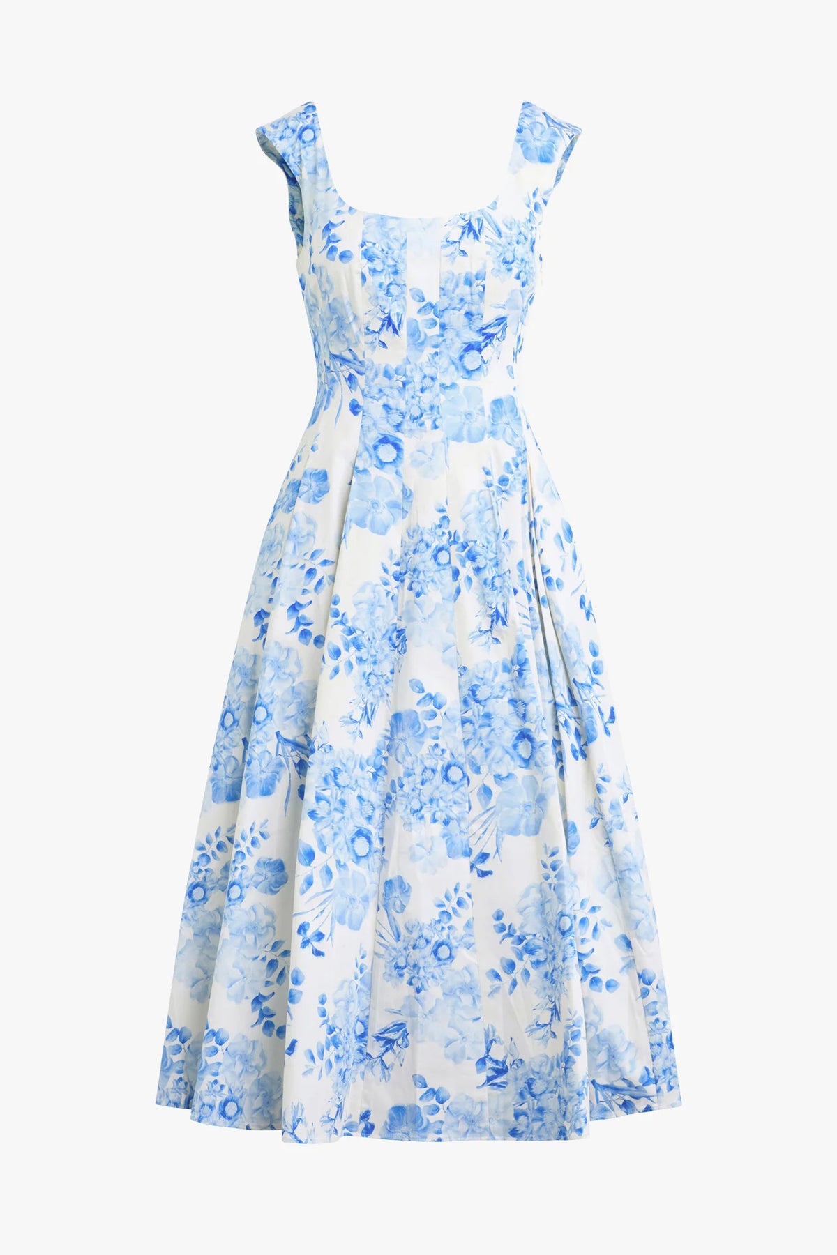 favorite daughter the muse dress blue and white floral