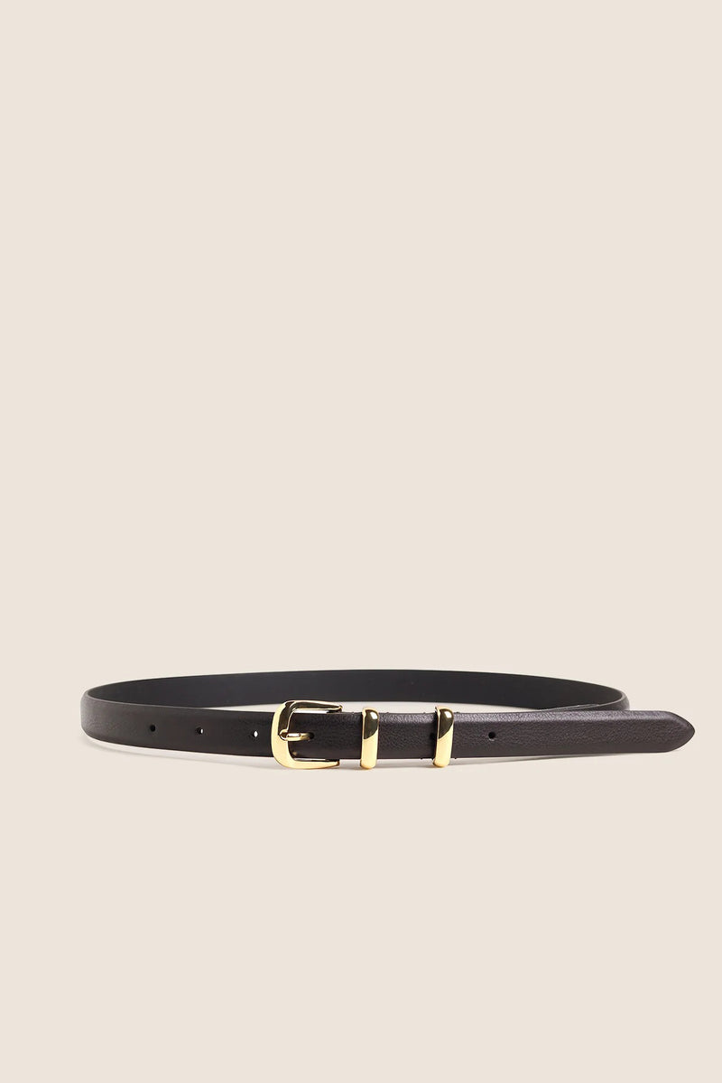 favorite daughter the skinny jordan belt brown gold