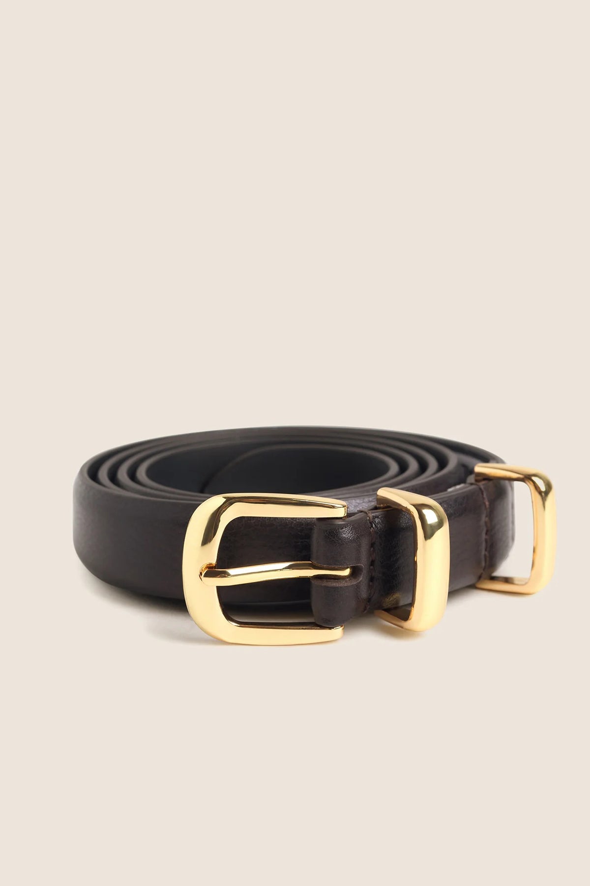favorite daughter the skinny jordan belt brown gold