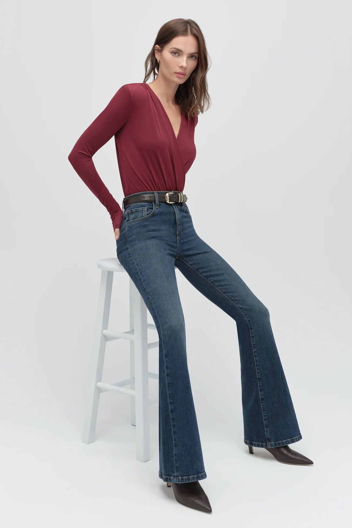 favorite daughter the slinky date blouse vino