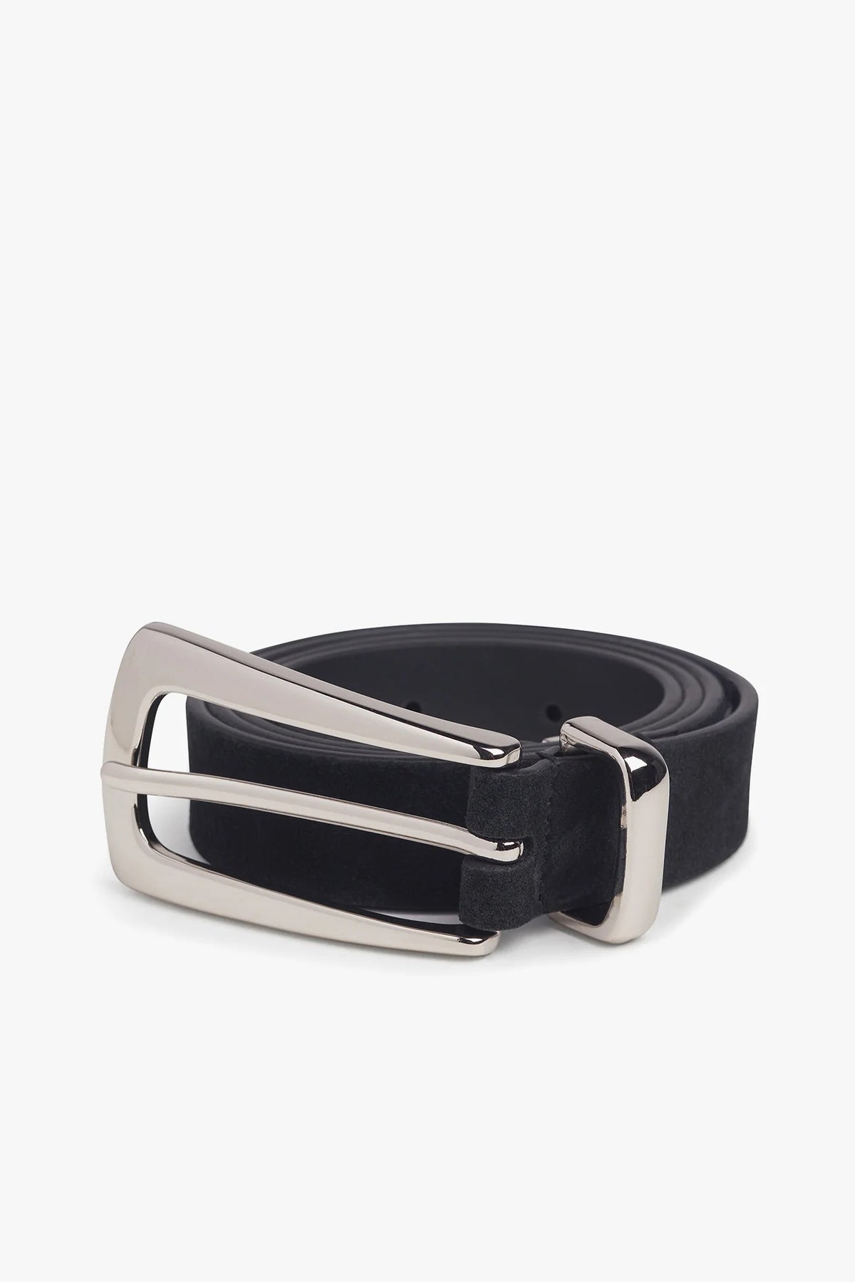 favorite daughter the suede statement belt black polished nickel