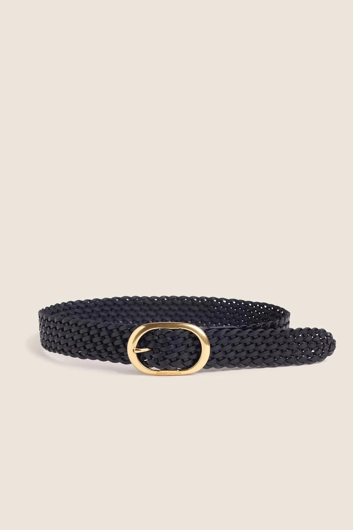 favorite daughter the woven jean belt black antique brass