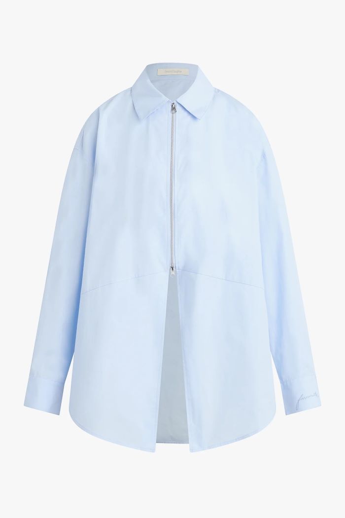 favorite daughter the zip it shirt powder blue