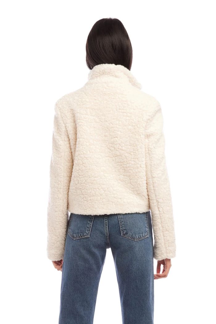 fifteen twenty cropped sherpa jacket natural