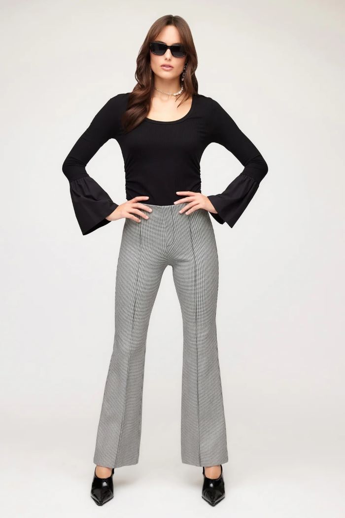 fifteen twenty emerson bootcut pant houndstooth 