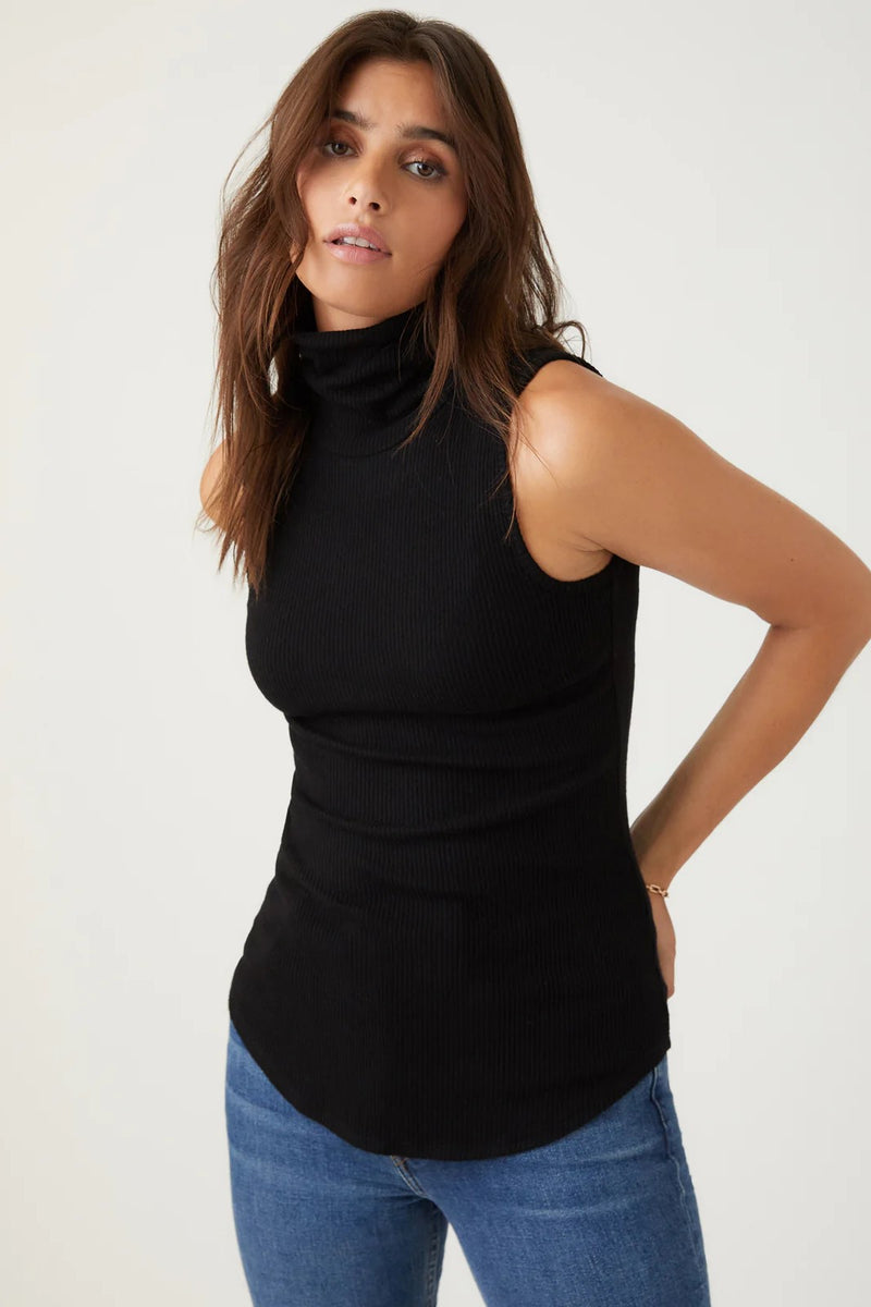 fifteen twenty sleeveless turtleneck black