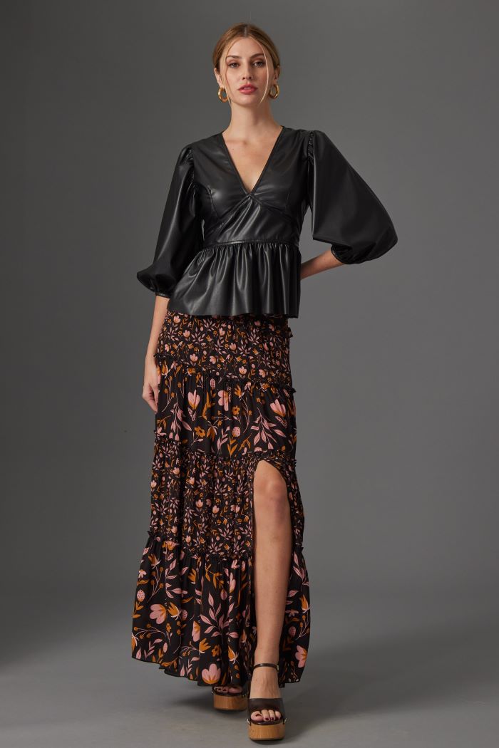 gilner farrar andra skirt cascading floral