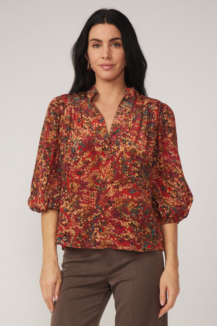 gilner farrar bethany blouse pebbles 