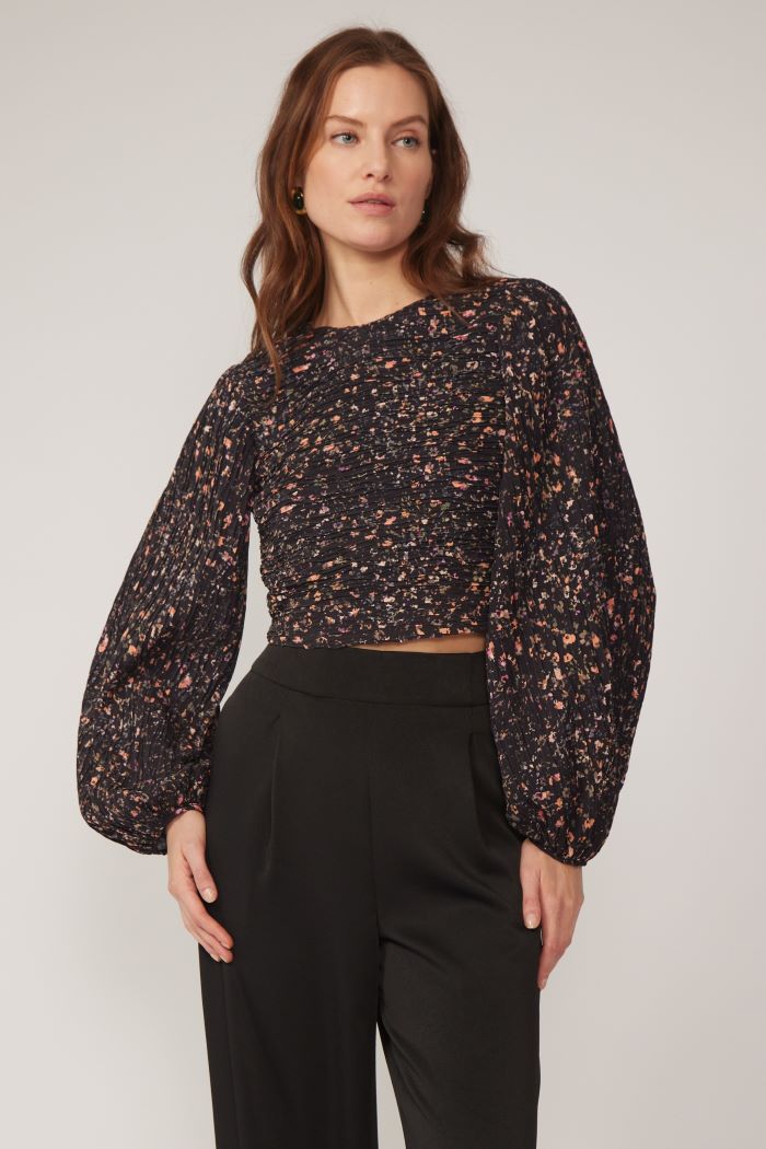 gilner farrar pace blouse ditsy geo 