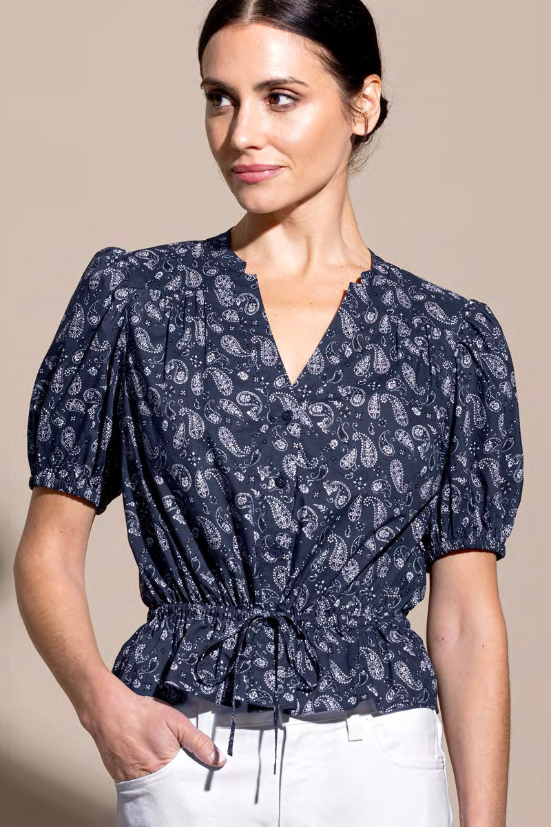go silk go drawing room top bandana midnight