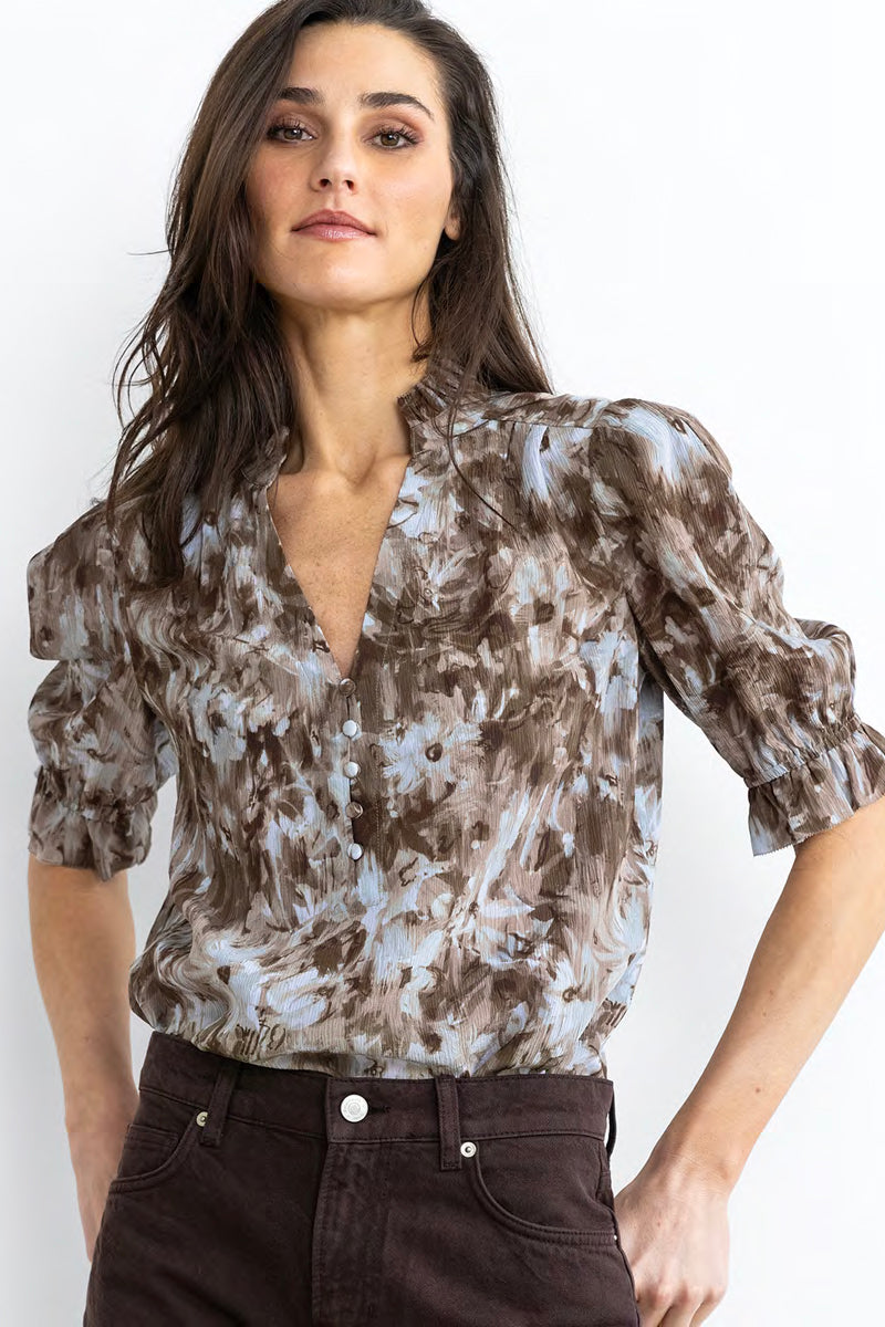 go silk go evermore blouse hazy day floral