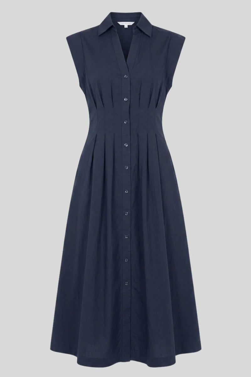 go silk go fit and flare dress midnight