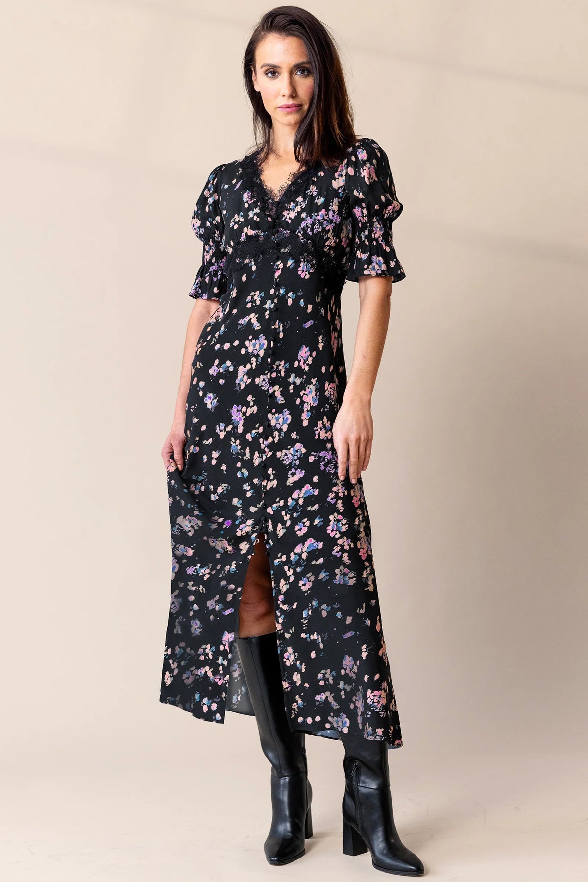 go silk go lacey le dress petal toss