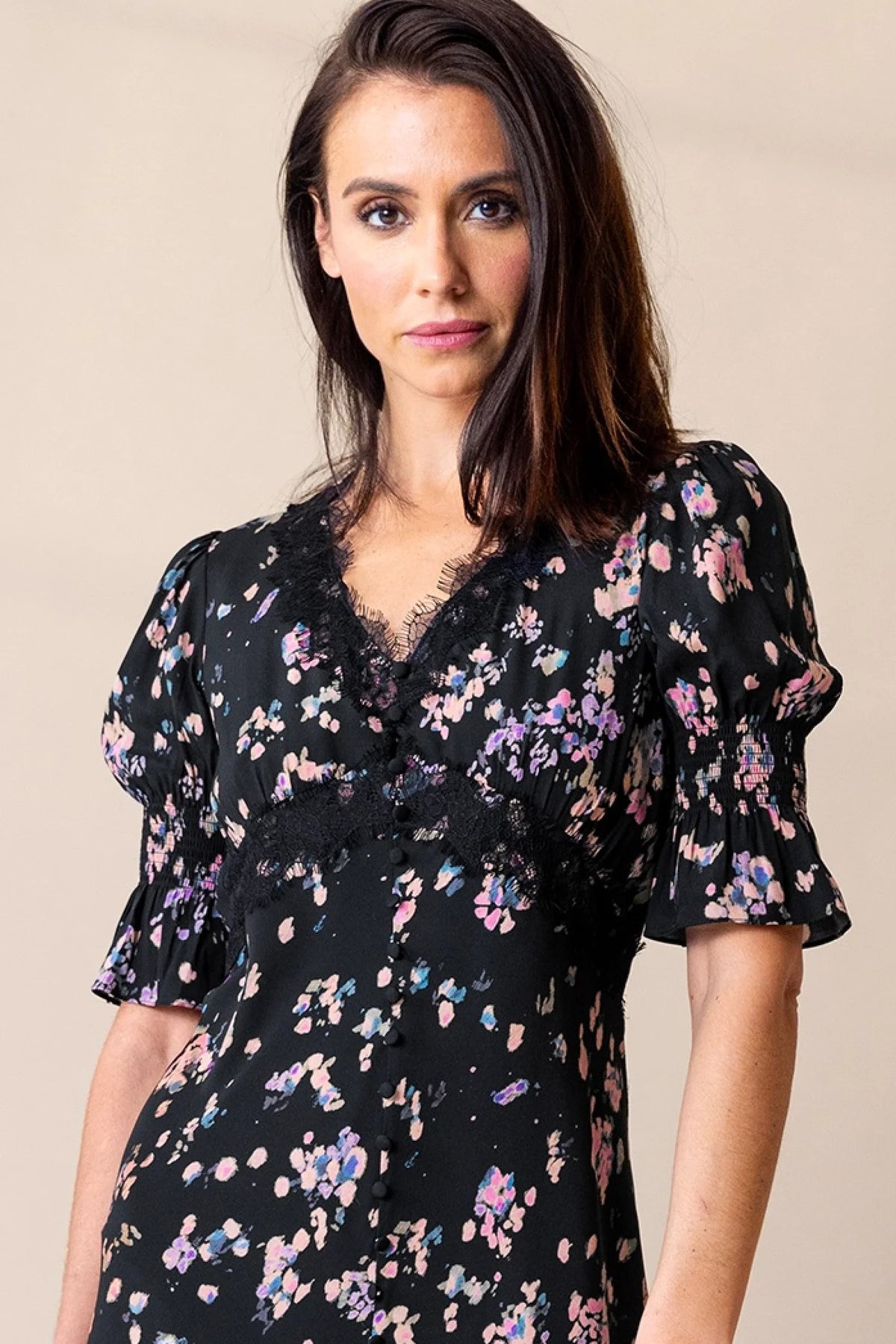go silk go lacey le dress petal toss