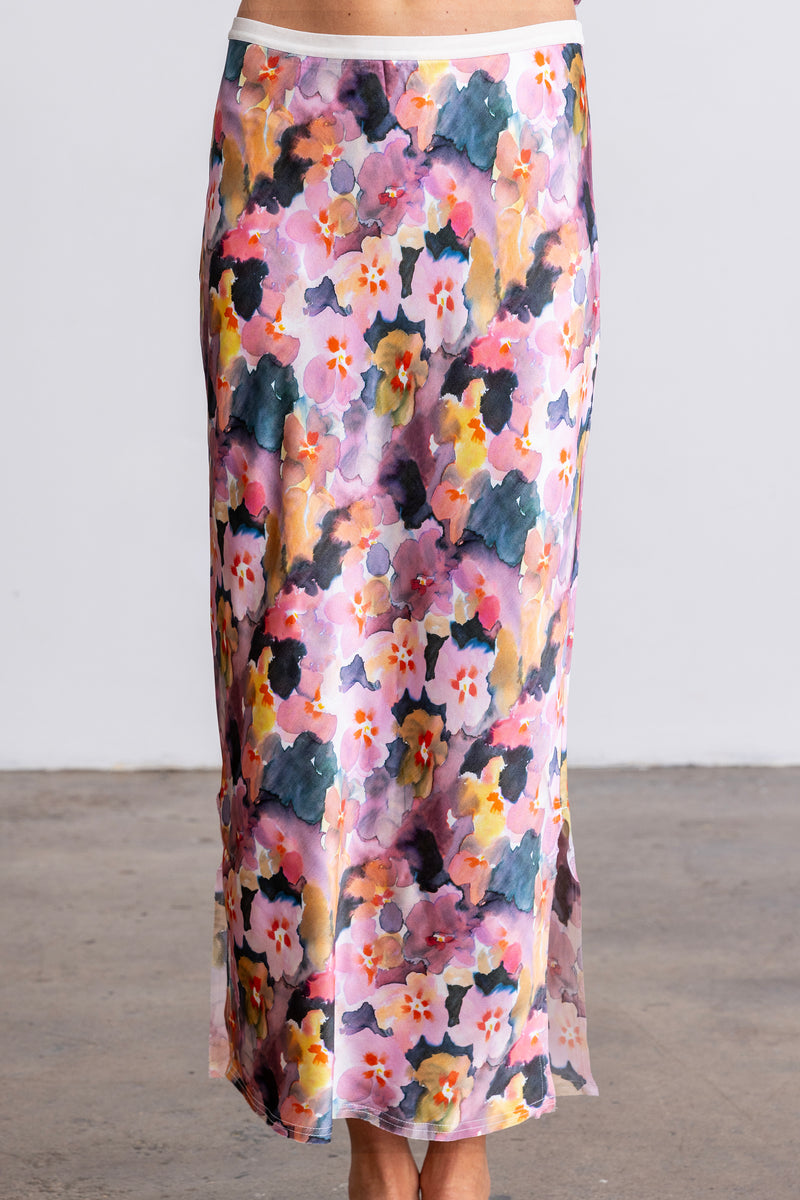go silk go long for it skirt flowerfull