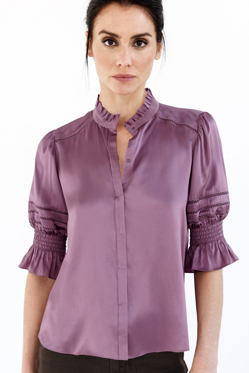 go silk go luxe fleamarket embroidered top beet root