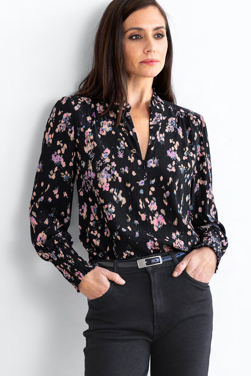 go silk go soft spoken blouse petal toss