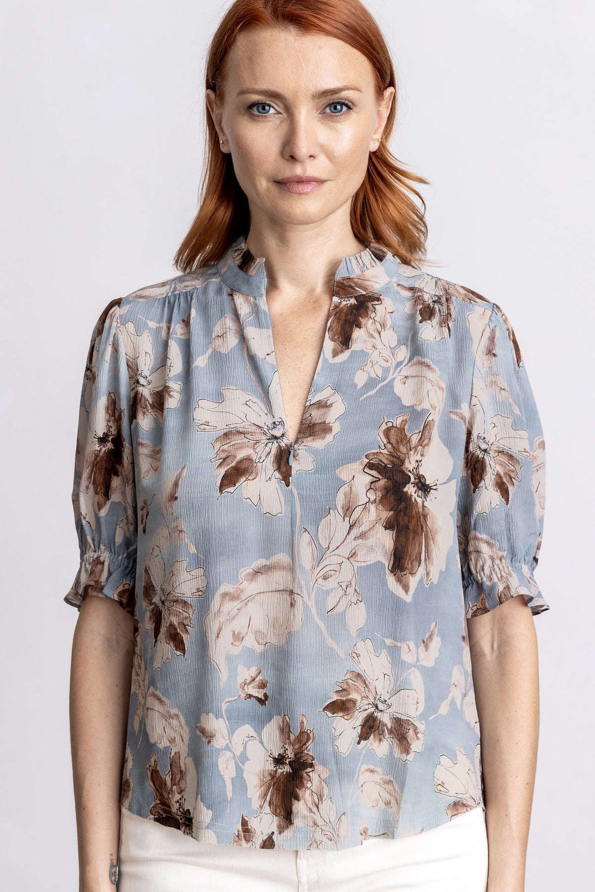 go silk go soft spoken short sleeve desert bloom