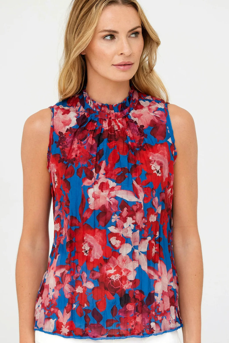 go silk go vintage shell americana floral
