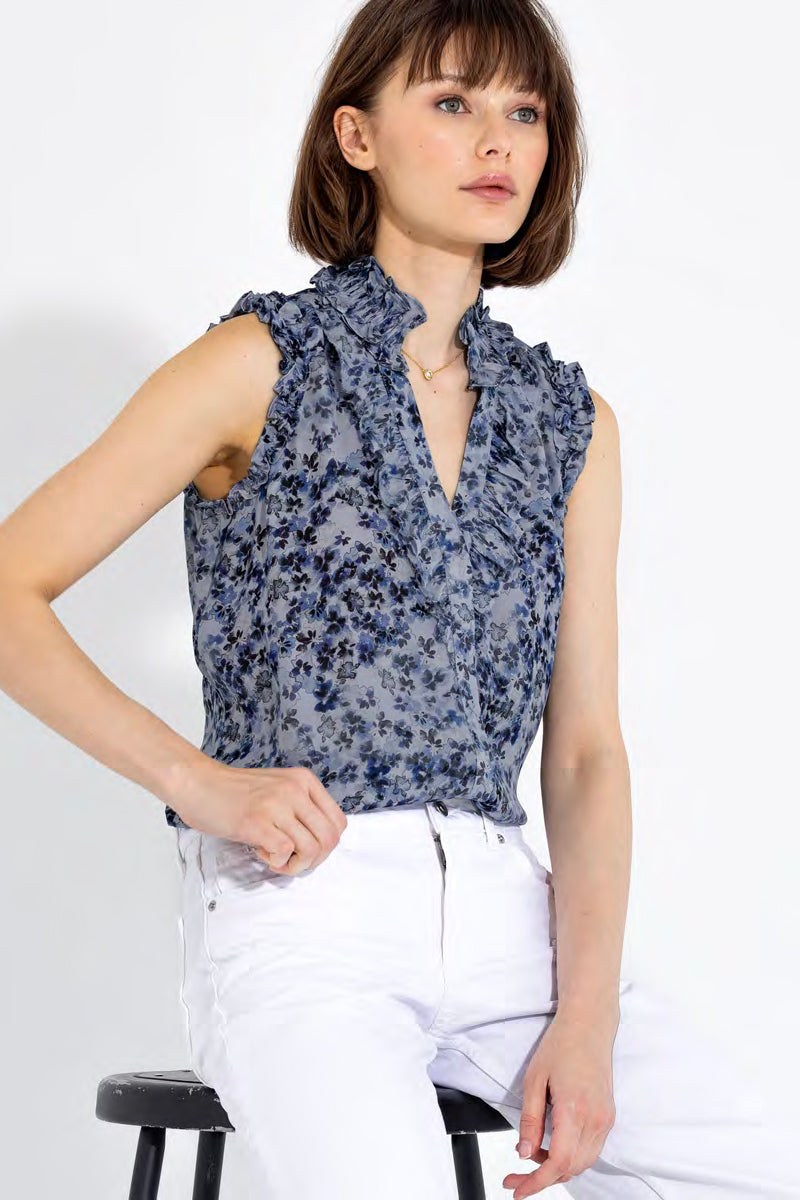 go silk go spring soiree blouse blue jean girl