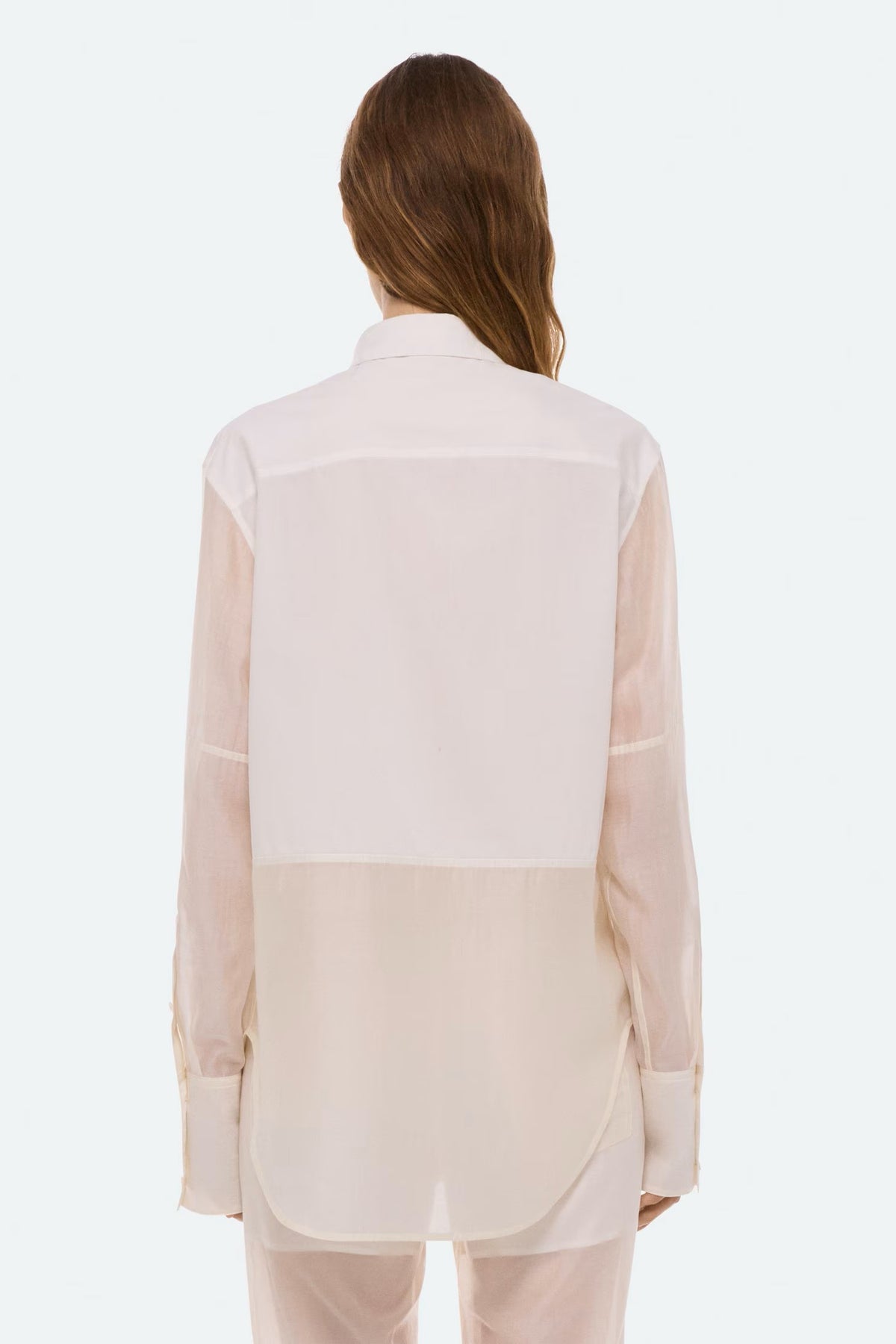 helmut lang airy long sleeve shirt white