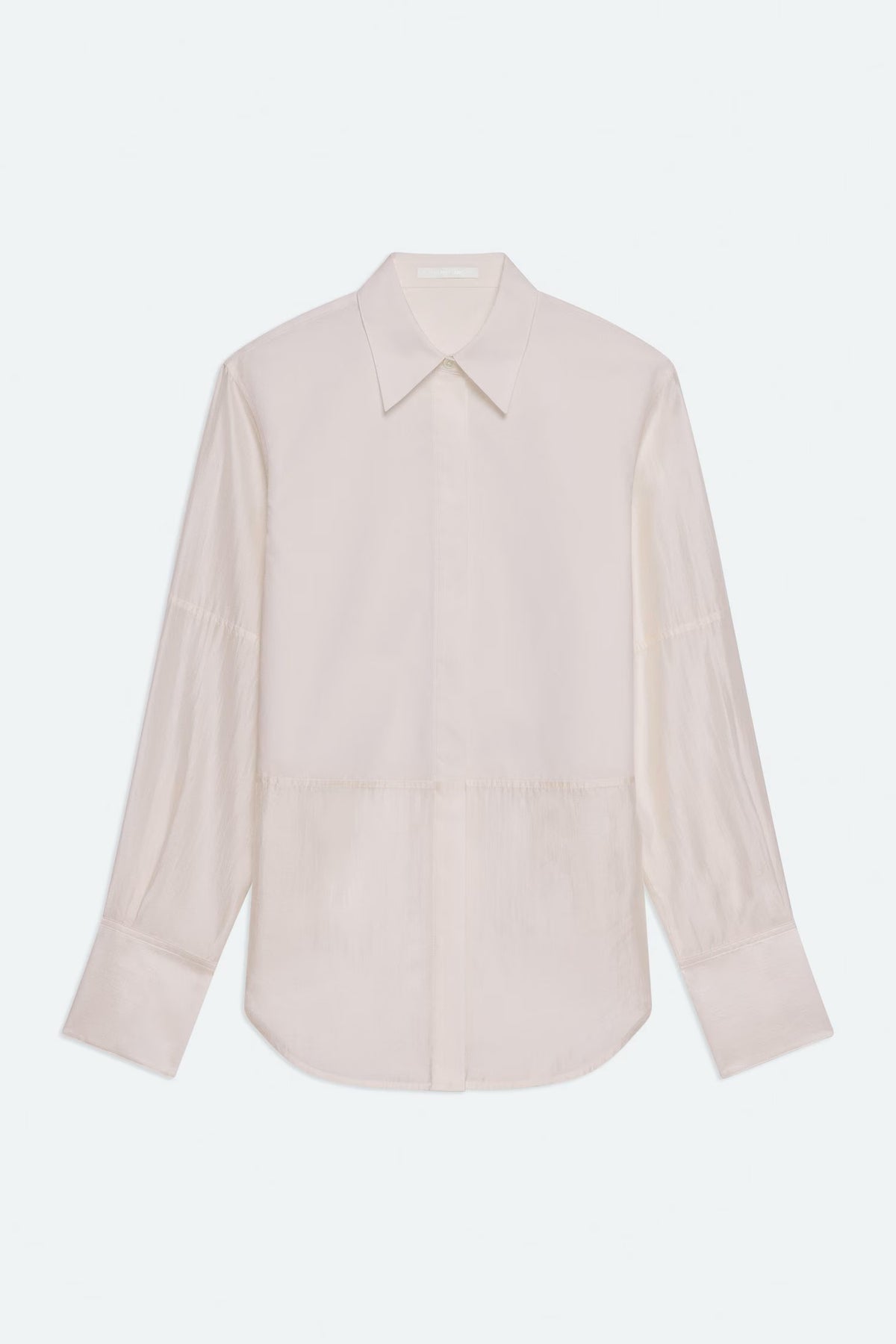 helmut lang airy long sleeve shirt white