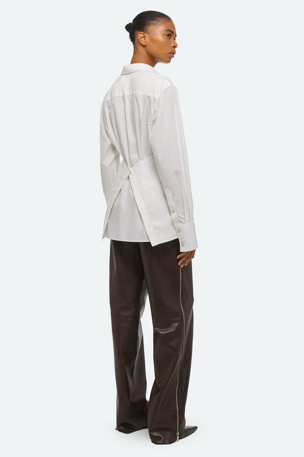 helmut lang apron shirt white