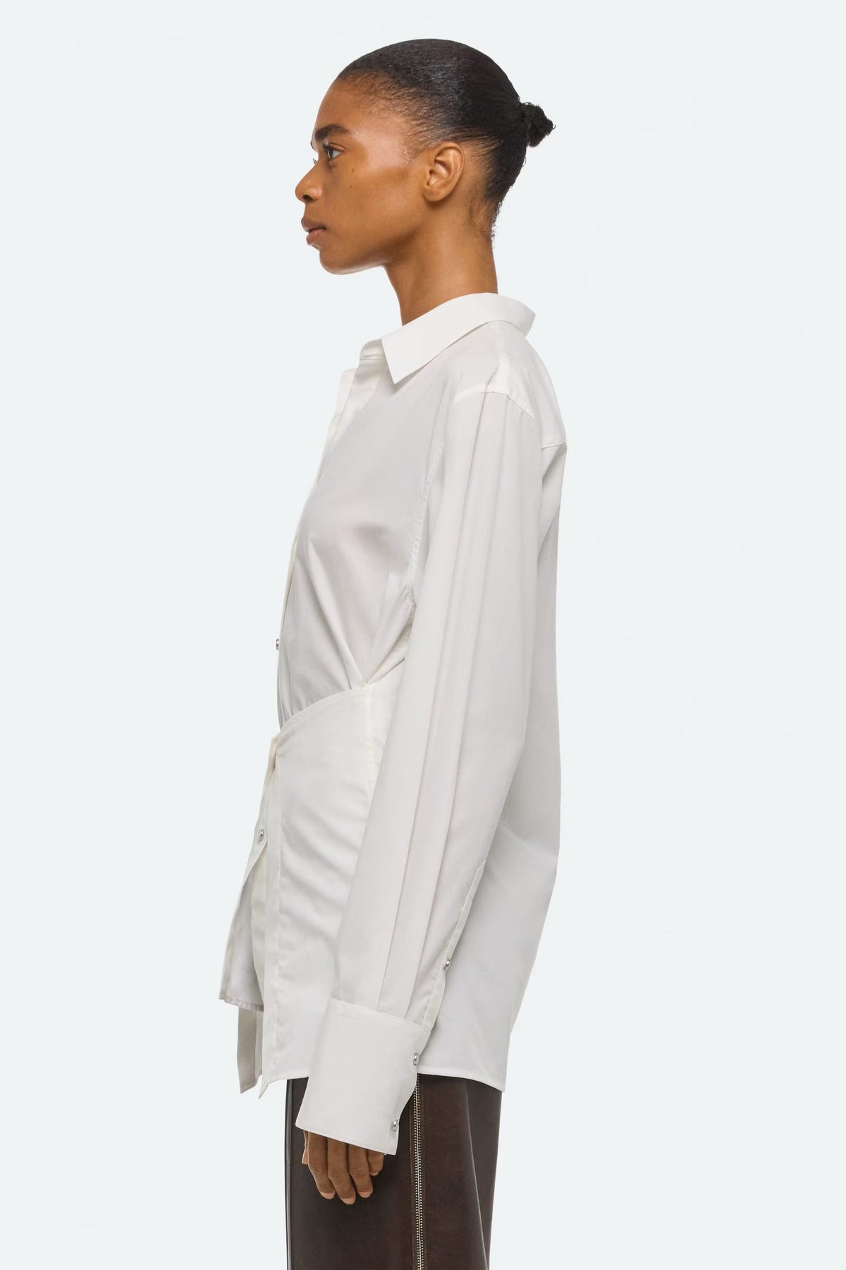 helmut lang apron shirt white