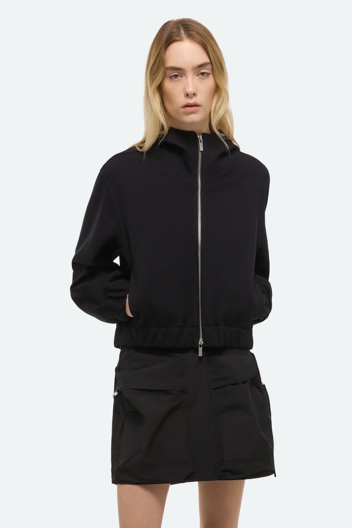 helmut lang hooded jacket black