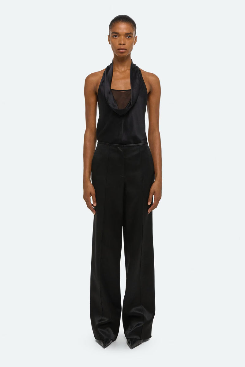 helmut lang minimal satin pant black