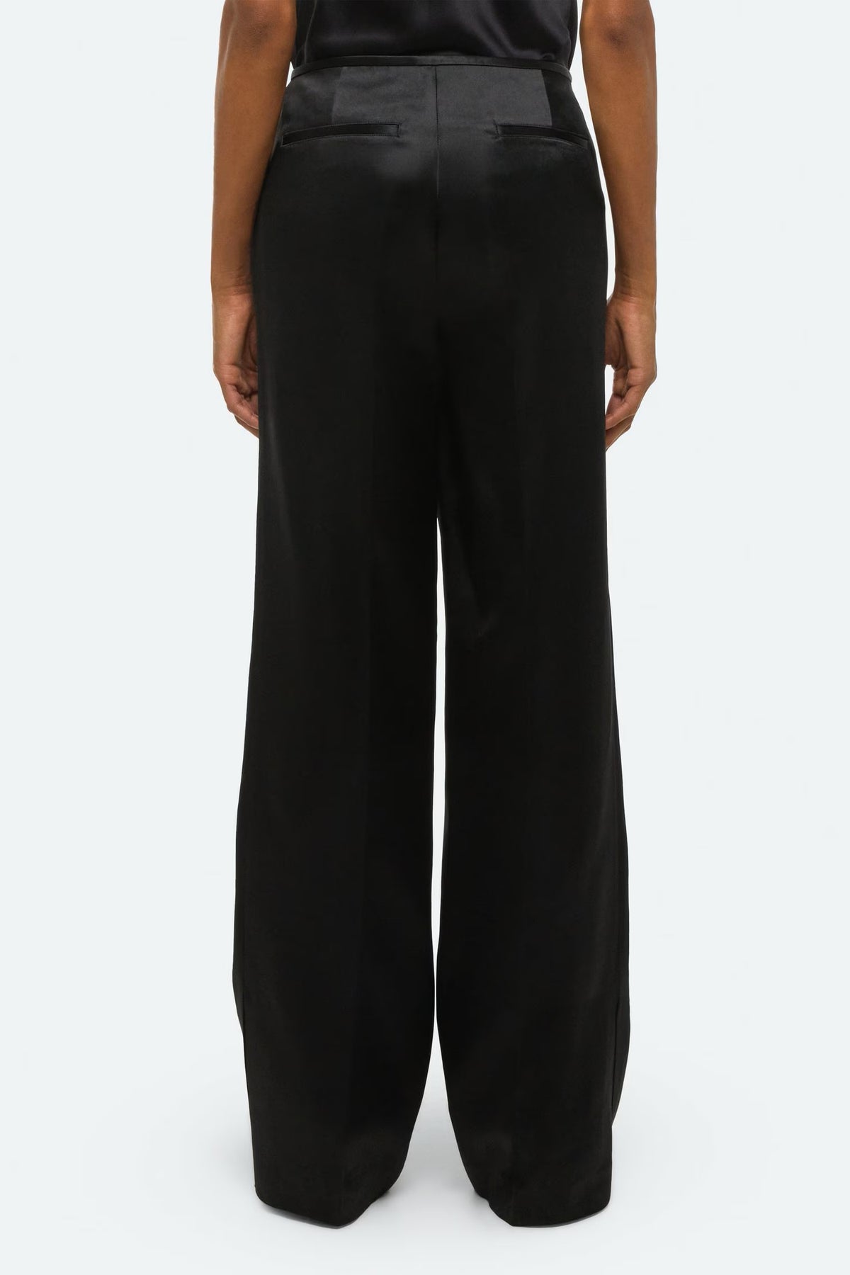 helmut lang minimal satin pant black