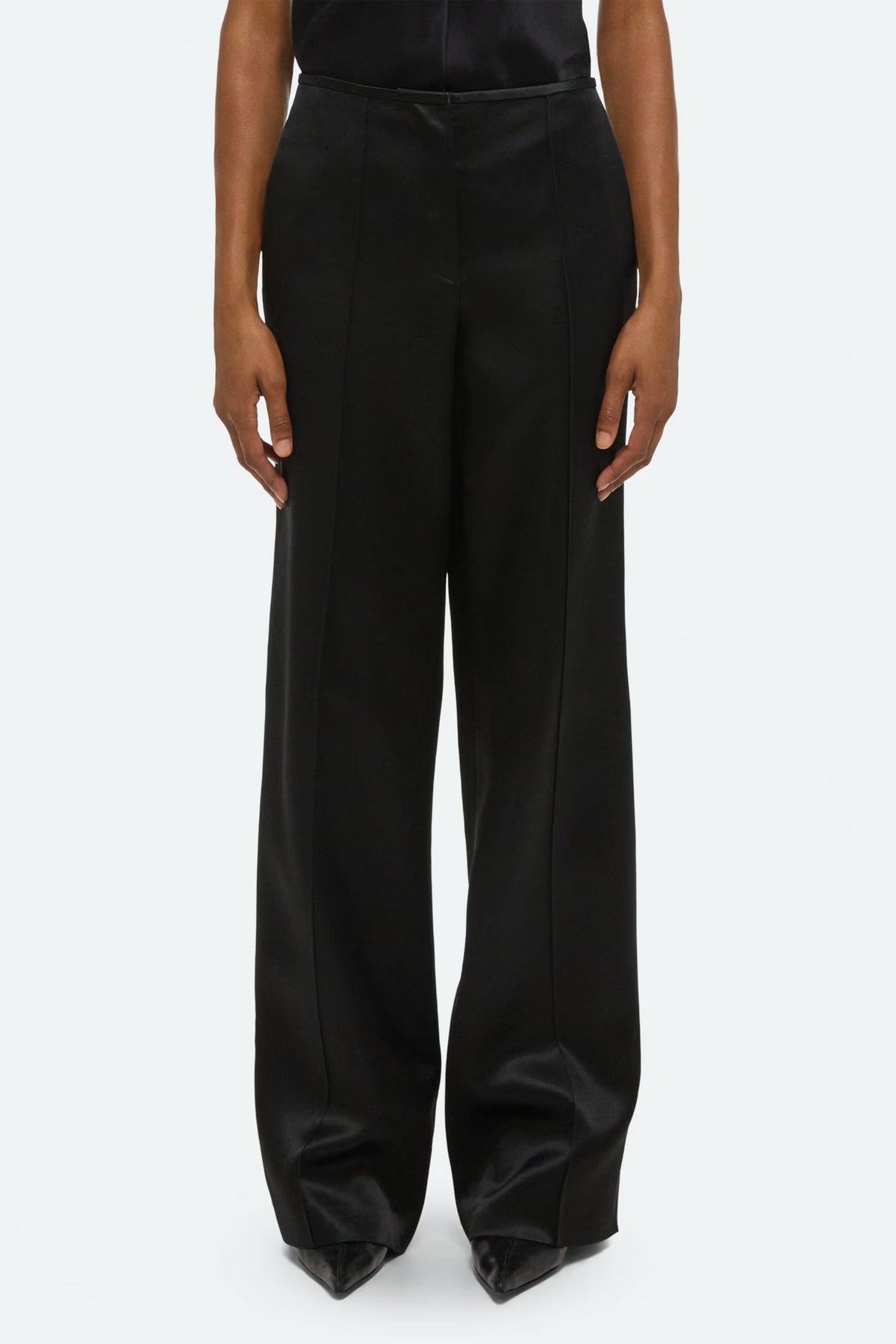 helmut lang minimal satin pant black