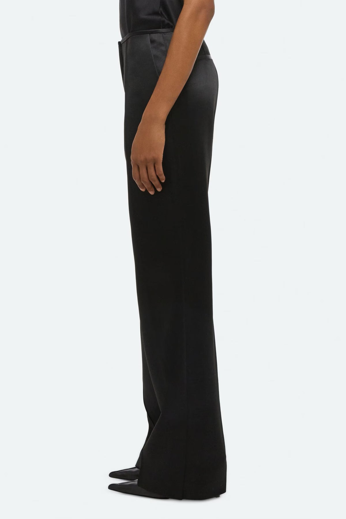 helmut lang minimal satin pant black